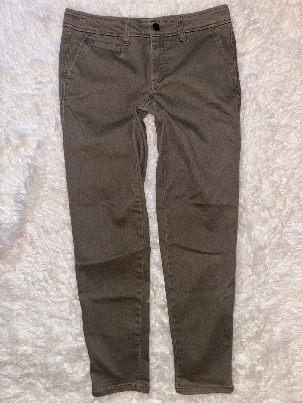 Market & Spruce Capri Chino Mid-Rise Green, Size 4/petite